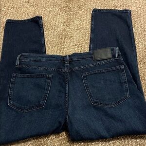 Bonobos Men's Deep Indigo Straight Jeans inseam 30 waist 34